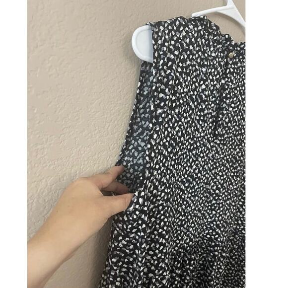 Rielle Ruffle Mock Neck Mini Tent Black Grey White Party Dress Size XL - NWT - Picture 7 of 13